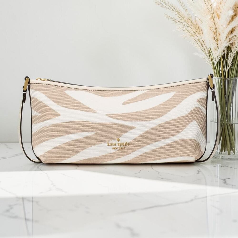 NWT Kate Spade Lenox Zebra Mini Crossbody Bag Natural Multi KO559